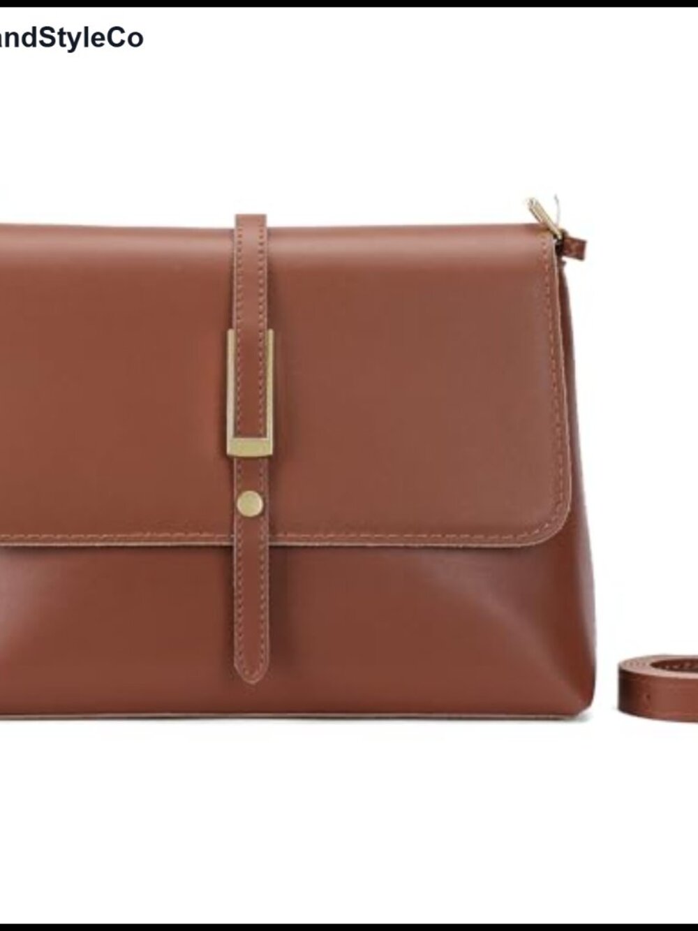 PU Leather Satchel Crossbody Bag with Zipper Closure Adjustable Strap